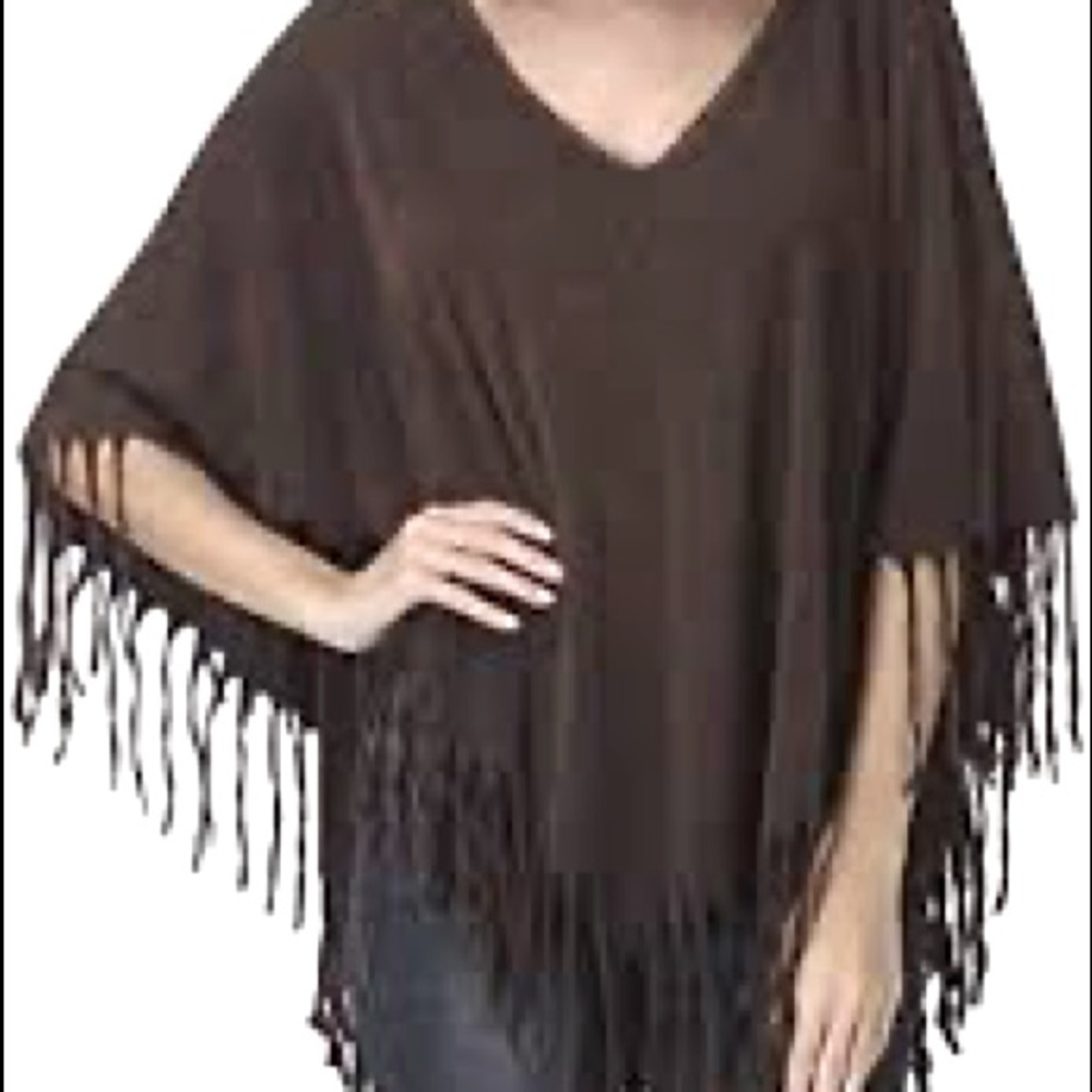 Poncho Mossimo Shawl with Fringe Small /Medium
